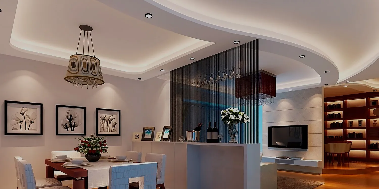 Stretch ceiling in apartment