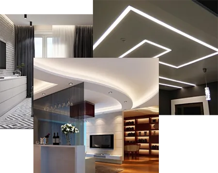 Stretch ceilings in the interior