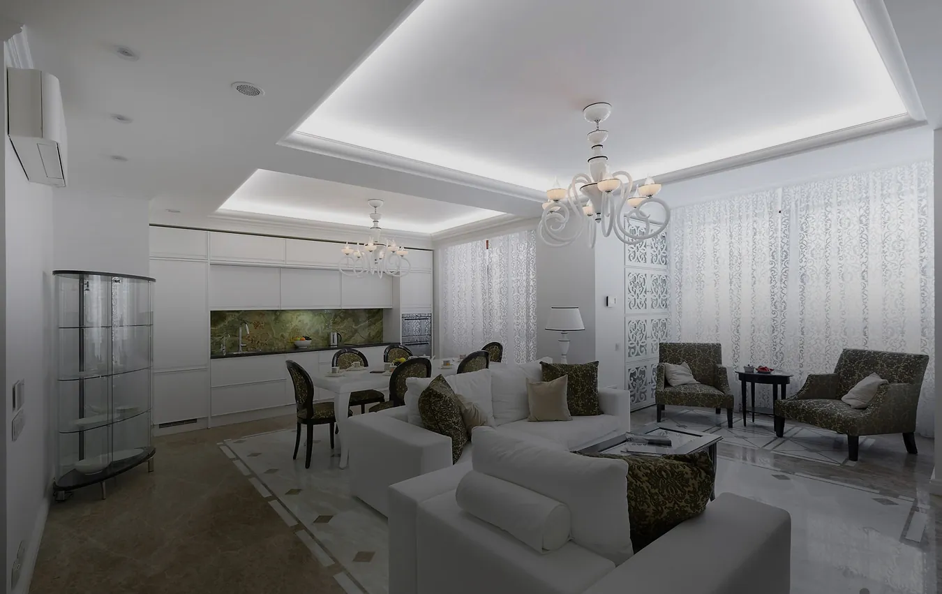 Stretch Ceilings with LED Backlight